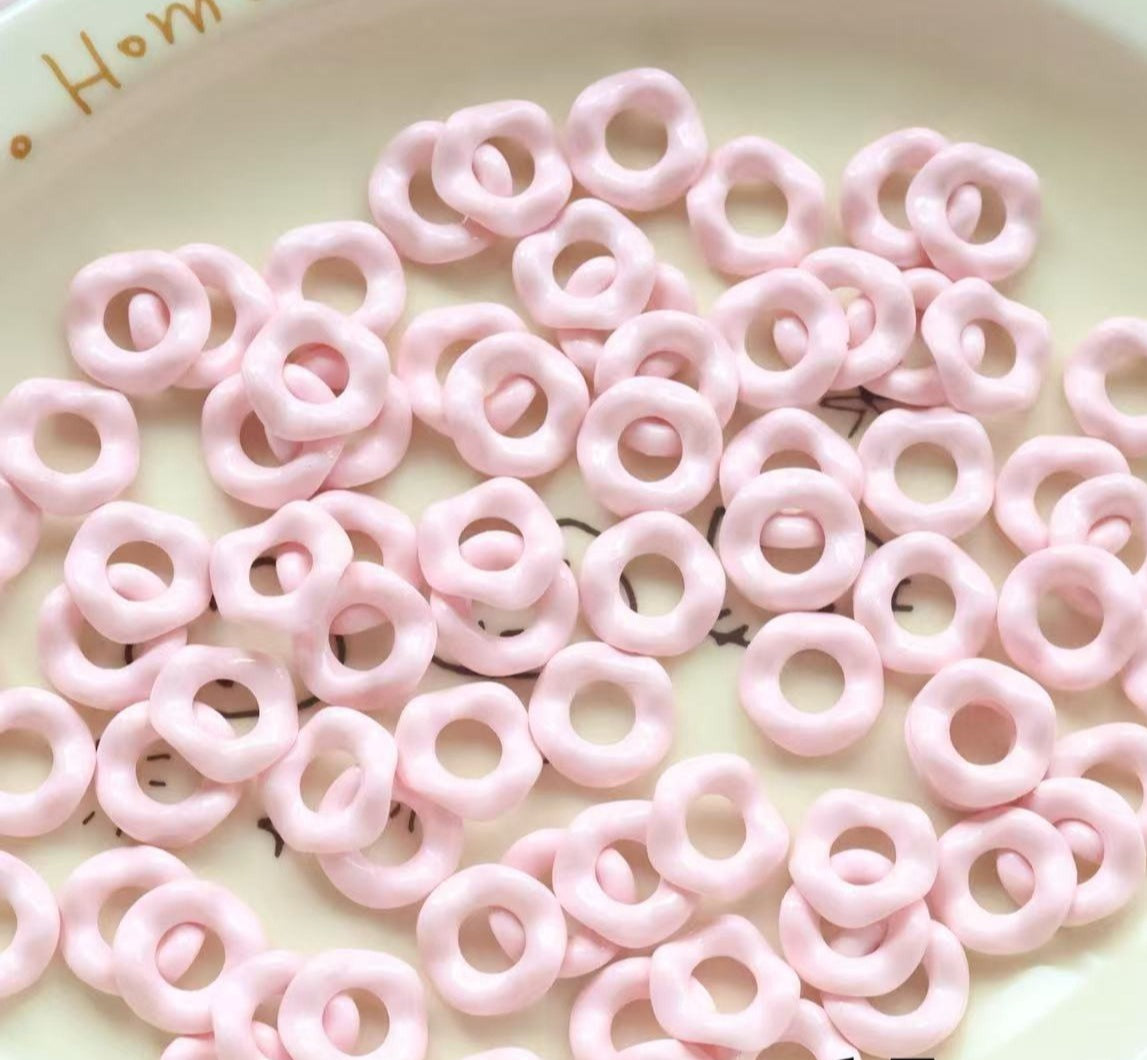 16Mm Paint Colors Stacked Music Lace Large Hole Wavy Skirt DIY Beaded Mobile Phone Chain Bag Pendant Material Accessories