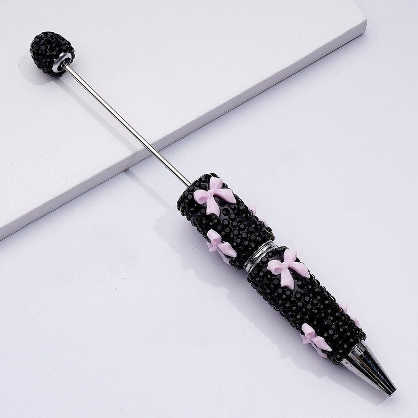 Beadable Pen with Black Rhinestones Pink Red Blue White Clay Bowties Regular price