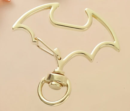 40*40mm Creative Zinc Alloy Rotating Keychain Dog Ring Key Ring DIY Hardware Jewelry Accessories Bat Ring Bag Accessories