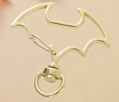 40*40mm Creative Zinc Alloy Rotating Keychain Dog Ring Key Ring DIY Hardware Jewelry Accessories Bat Ring Bag Accessories