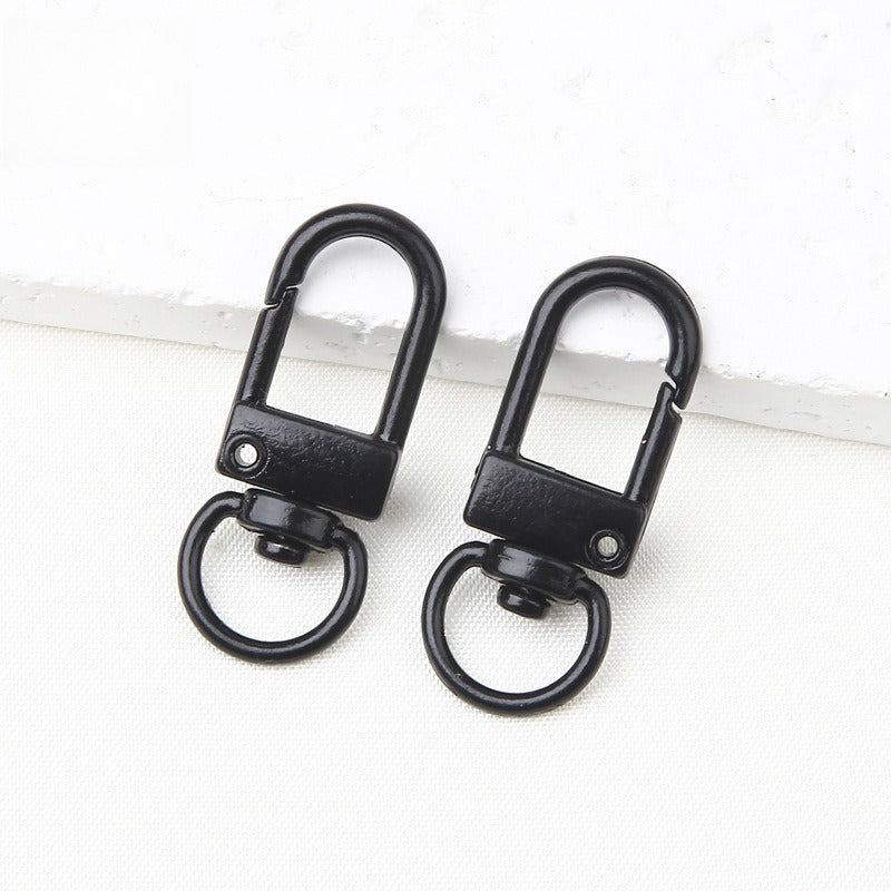 32MM Color Alloy Paint Small Door Buckle, Keychain, Dog Buckle DIY Jewelry Accessories, Bag, Doll Hanging Buckle, Spring Buckle.