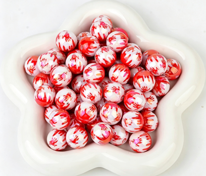 Halloween spooky blood handprint straight hole acrylic ball diy mobile phone chain keychain beaded pen jewelry accessories
