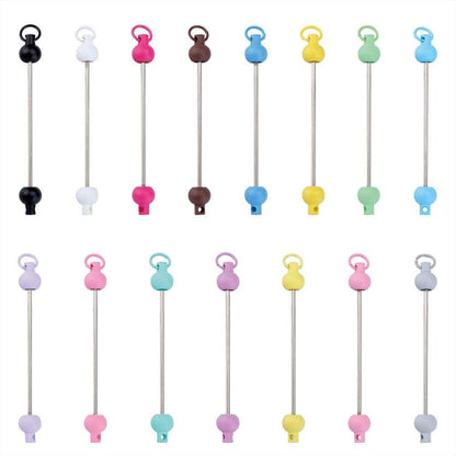Keychain Bars, Beadable Bars for Keychains in Solid Colors, Size 95mm