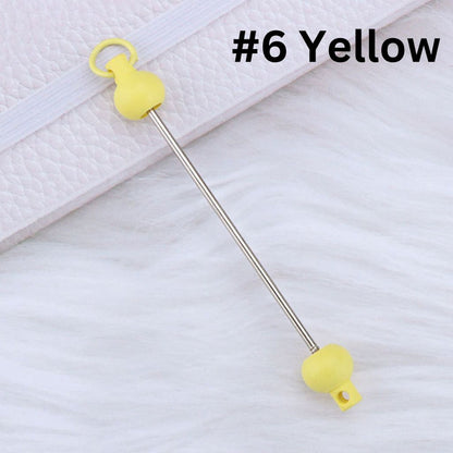 Keychain Bars, Beadable Bars for Keychains in Solid Colors, Size 95mm