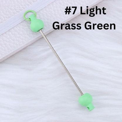 Keychain Bars, Beadable Bars for Keychains in Solid Colors, Size 95mm