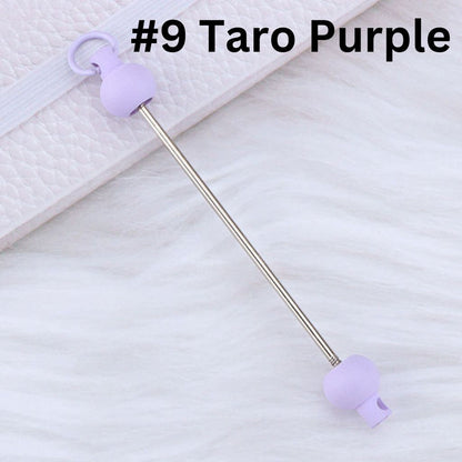 Keychain Bars, Beadable Bars for Keychains in Solid Colors, Size 95mm