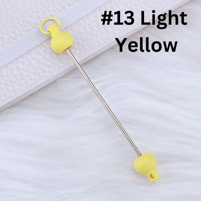 Keychain Bars, Beadable Bars for Keychains in Solid Colors, Size 95mm