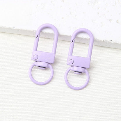 32MM Color Alloy Paint Small Door Buckle, Keychain, Dog Buckle DIY Jewelry Accessories, Bag, Doll Hanging Buckle, Spring Buckle.