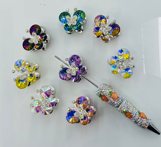 Gorgeous alloy butterfly super flash multiple colors randomly mixed