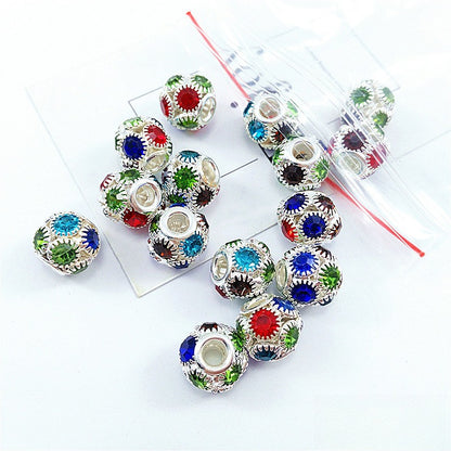 14mm Rhinestone Flower Ball DIY Jewelry Accessories Rhinestone Flower Ball Accessories Bracelet Bead Separation Craft Loose Bead Accessories