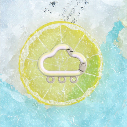 25*30Mm Candy Color Cloud Spring Buckle 3 Hanging Hole Accessories Color Paint Keychain DIY Accessories Open Spring Ring