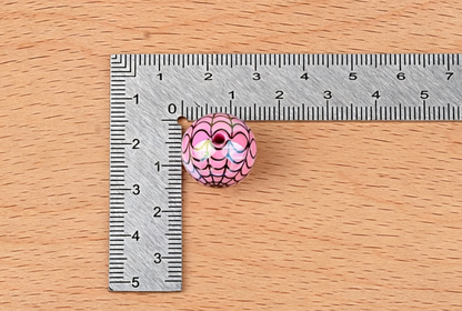 16mm acrylic rainbow-plated halloween spiderweb print round beads with straight hole for live streaming diy handmade beaded jewelry accessories