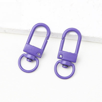 32MM Color Alloy Paint Small Door Buckle, Keychain, Dog Buckle DIY Jewelry Accessories, Bag, Doll Hanging Buckle, Spring Buckle.