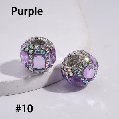 Acrylic Beads with Octagonal and AB Rhinestone Chains