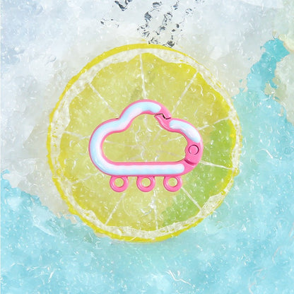25*30Mm Candy Color Cloud Spring Buckle 3 Hanging Hole Accessories Color Paint Keychain DIY Accessories Open Spring Ring