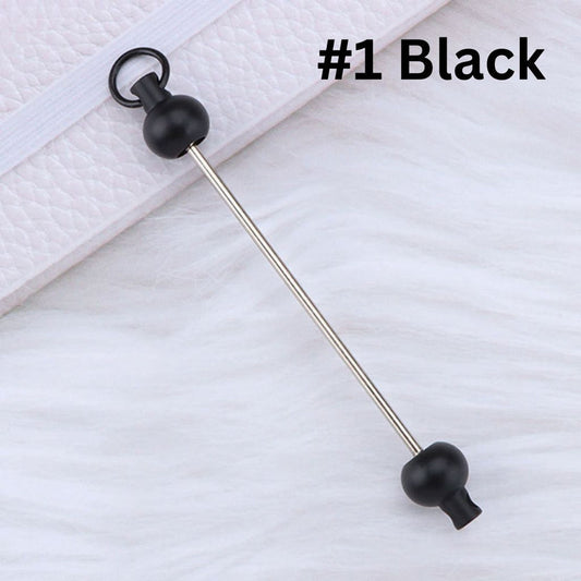 Keychain Bars, Beadable Bars for Keychains in Solid Colors, Size 95mm