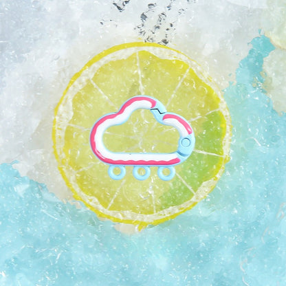 25*30Mm Candy Color Cloud Spring Buckle 3 Hanging Hole Accessories Color Paint Keychain DIY Accessories Open Spring Ring