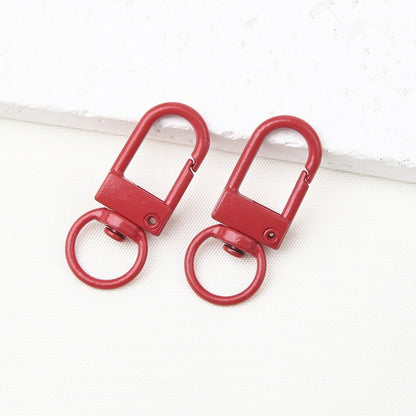 32MM Color Alloy Paint Small Door Buckle, Keychain, Dog Buckle DIY Jewelry Accessories, Bag, Doll Hanging Buckle, Spring Buckle.