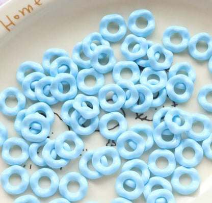 16Mm Paint Colors Stacked Music Lace Large Hole Wavy Skirt DIY Beaded Mobile Phone Chain Bag Pendant Material Accessories