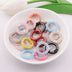 20Mm Round Keychain Ring With Diamonds Color Painted Spring Buckle Love Candy Color Spring Ring Open DIY Jewelry Keychain Accessories Book Ring Card Ring Random Mix