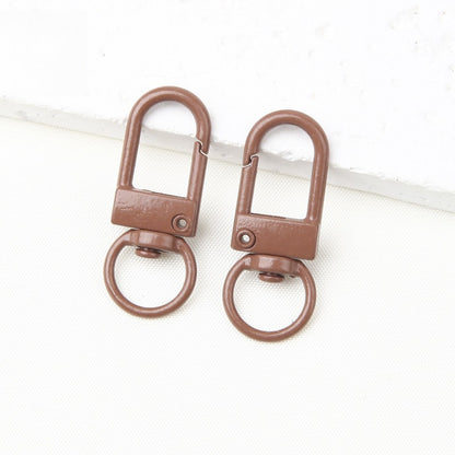 32MM Color Alloy Paint Small Door Buckle, Keychain, Dog Buckle DIY Jewelry Accessories, Bag, Doll Hanging Buckle, Spring Buckle.