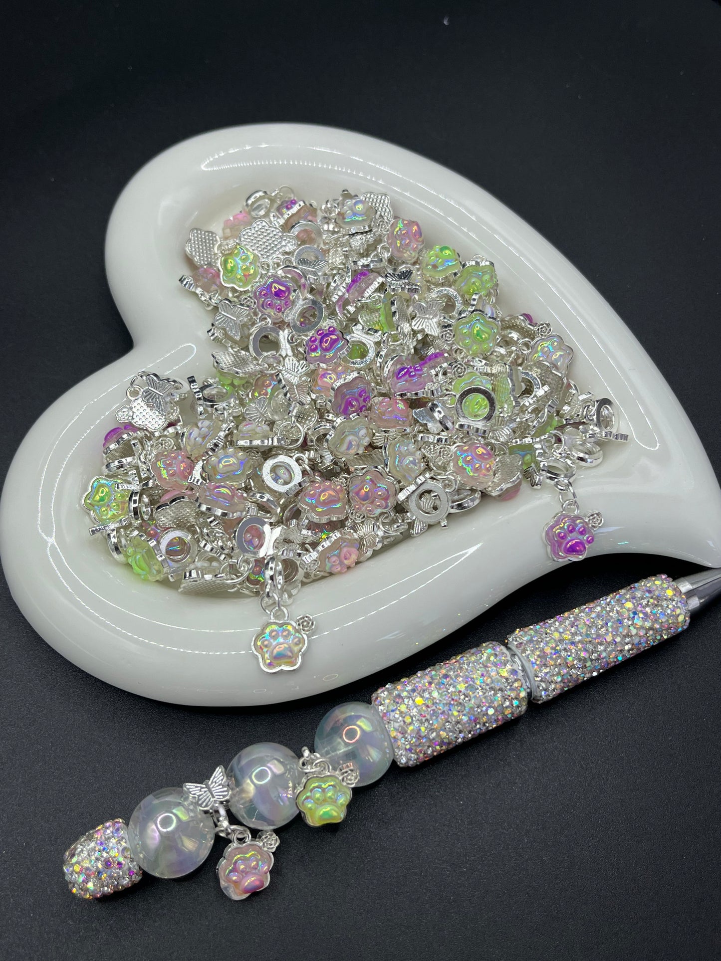 Cute Paw-Shaped DIY Beading Pen Beads & Spacer Beads - Jewelry Accessories for Bracelets & Necklaces