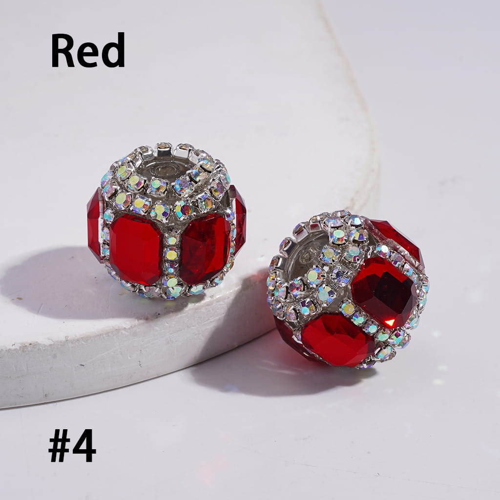 Acrylic Beads with Octagonal and AB Rhinestone Chains