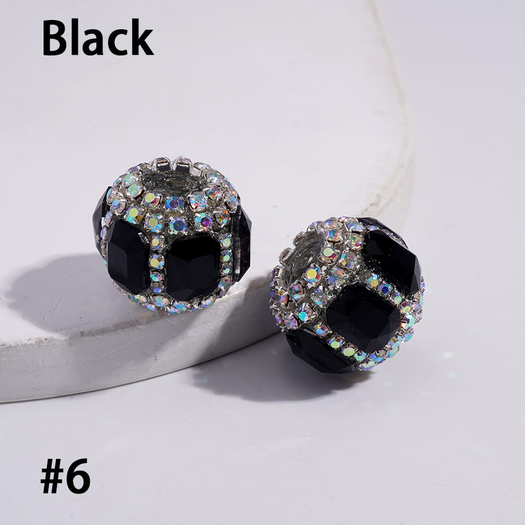 Acrylic Beads with Octagonal and AB Rhinestone Chains