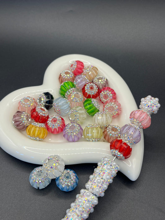 Cross-border TK Marquise Lantern Balls, Acrylic Drill Balls, Straight-hole Beads - DIY Phone Chain, Keychain, Necklace Accessories