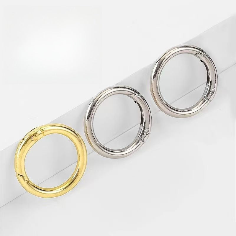 25Mm Zinc Alloy Spring Ring Keychain DIY Jewelry, Ring Buckle Open Ring Bag Doll Buckle