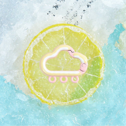 25*30Mm Candy Color Cloud Spring Buckle 3 Hanging Hole Accessories Color Paint Keychain DIY Accessories Open Spring Ring