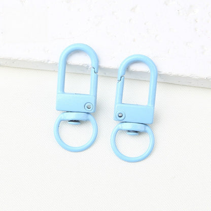 32MM Color Alloy Paint Small Door Buckle, Keychain, Dog Buckle DIY Jewelry Accessories, Bag, Doll Hanging Buckle, Spring Buckle.