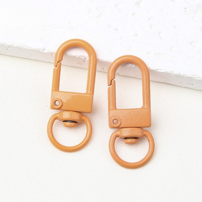 32MM Color Alloy Paint Small Door Buckle, Keychain, Dog Buckle DIY Jewelry Accessories, Bag, Doll Hanging Buckle, Spring Buckle.