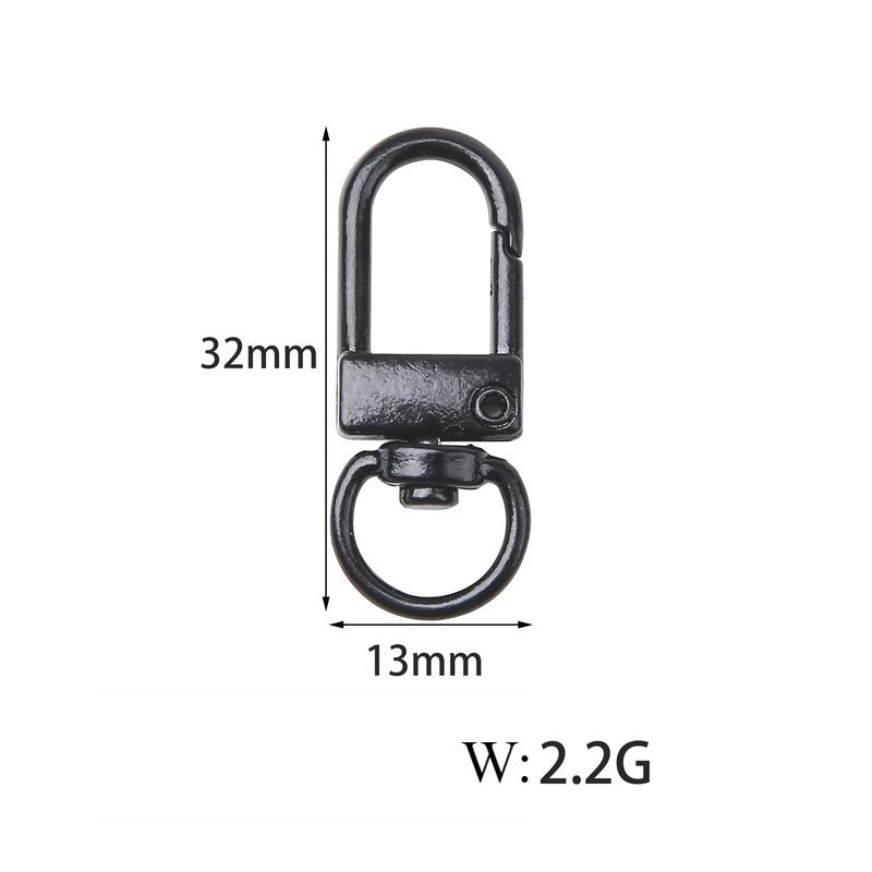 32MM Color Alloy Paint Small Door Buckle, Keychain, Dog Buckle DIY Jewelry Accessories, Bag, Doll Hanging Buckle, Spring Buckle.