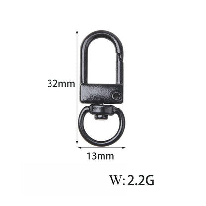 32MM Color Alloy Paint Small Door Buckle, Keychain, Dog Buckle DIY Jewelry Accessories, Bag, Doll Hanging Buckle, Spring Buckle.