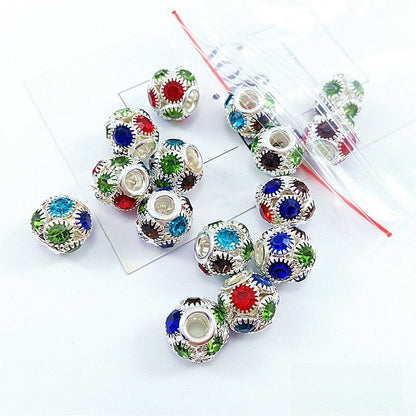14mm Rhinestone Flower Ball DIY Jewelry Accessories Rhinestone Flower Ball Accessories Bracelet Bead Separation Craft Loose Bead Accessories