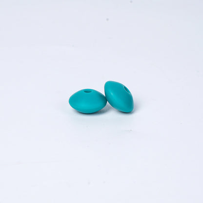 Spot Silicone Beads European and American Jewelry 12mm Small Beads DIY Necklace Beaded Oval Lentil Loose Beads Wholesale #101-137