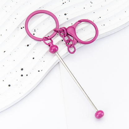 New metal keychain DIY handmade beaded accessories keychain, personalized and creative bag pendant keychain