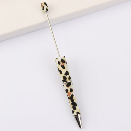 DIY bead pen printing pattern creative plastic beading puzzle leopard print floral cow tiger pattern bead pen wholesale