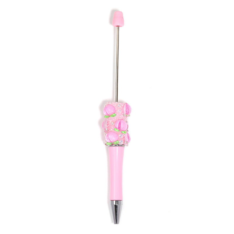 Wholesale Korean ins style high value bead pen handmade DIY creative fruit cute grain heavy industry bead pen