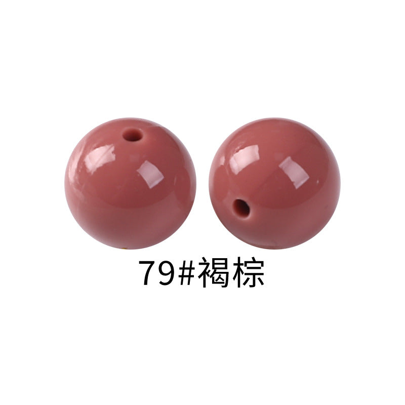 15mm Spot Glossy Silicone Beads Round Loose Beads DIY Jewelry Smooth Oil Injection Silicone Beads Mixed Color Beads