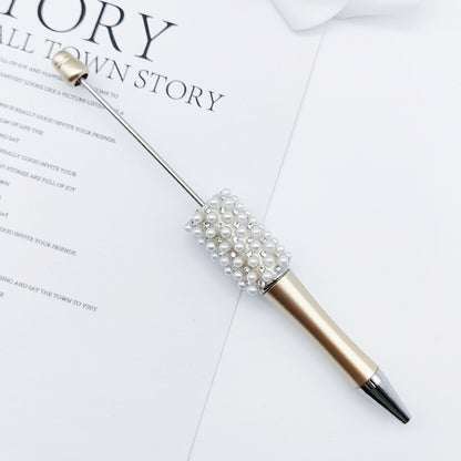 DIY Pearl Diamond Bead Pen Hand Sticker Diamond Ballpoint Pen Flash Diamond Pearl Diamond Beadedpen Spot Wholesale