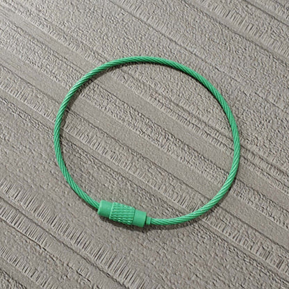 50mm Key Ring Creative Color Painted Wire Ring Wire Rope Rotating Screw Key Ring Keychain DIY Jewelry Accessories