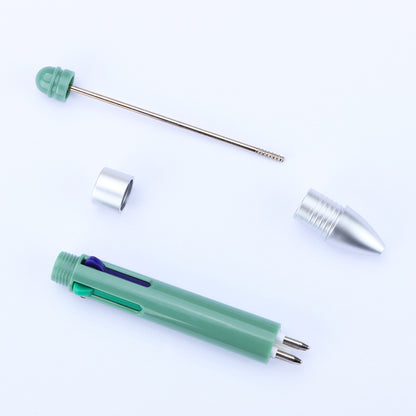 Business four-color bead pen DIY handmade jewelry bead pen cute puzzle multi-color plastic ballpoint pen gift pen
