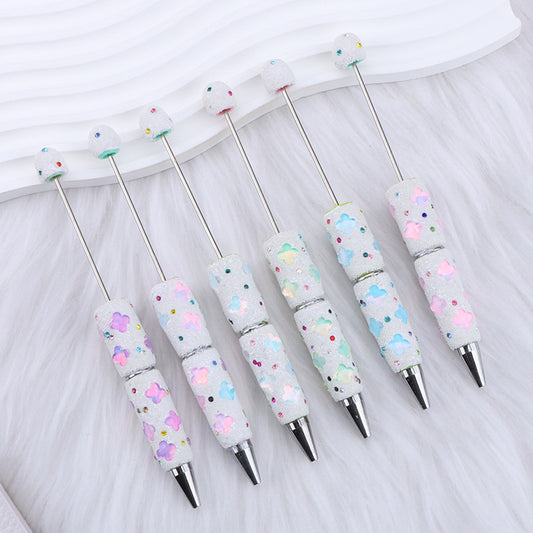 Creative DIY full diamond love rabbit four-leaf clover star moon bead pen, cute multi-color cute pen wholesale