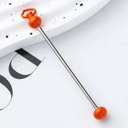 Creative new DIY beaded pole spot gradual change color color beaded keychain pole accessories pendant wholesale