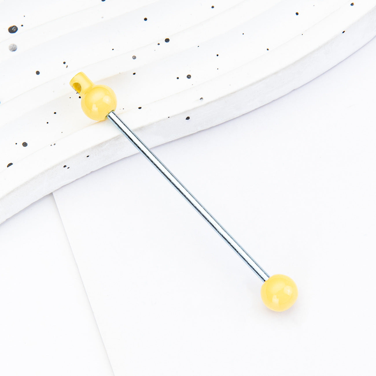 New DIY beaded pole, creative handmade beaded keychain accessories pendant pole metal beaded pole