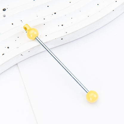 New DIY beaded pole, creative handmade beaded keychain accessories pendant pole metal beaded pole