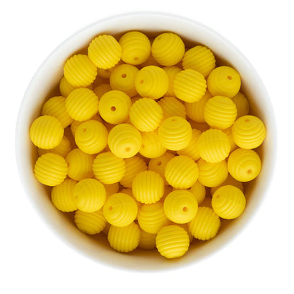 Spot 15mm silicone threaded beads food grade material baby toothpaste chain loose beads DIY accessories honeycomb beads wholesale