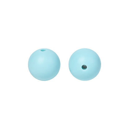 9 Mm Food Grade Silicone Beads Colored Round Loose Beads Handmade DIY Beaded Bracelet Pacifier Chain Accessories Spot Wholesale